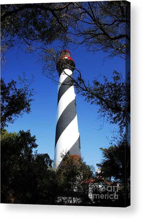 Lighthouse Acrylic Print featuring the photograph St Augustine Lighthouse by Mel Steinhauer