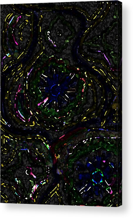 Starry Night Acrylic Print featuring the digital art Starry Night Digital by Anita Dale Livaditis