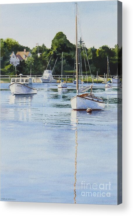 Sailboats Acrylic Print featuring the painting Summer's Eve by Karol Wyckoff
