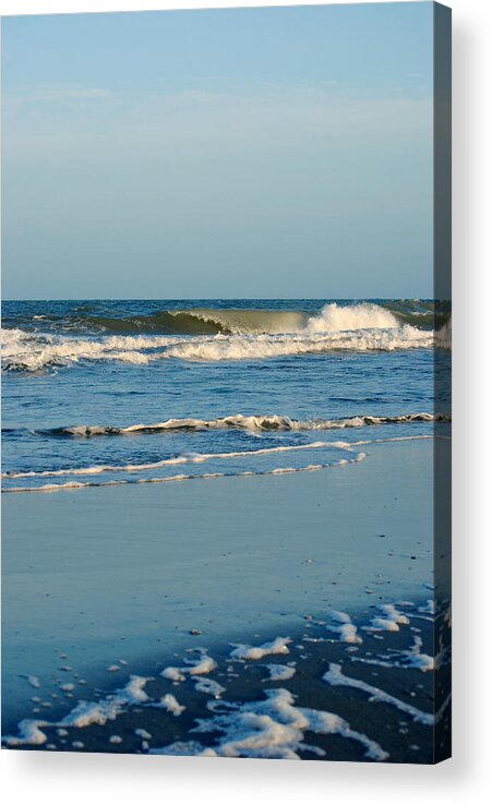 Waves Acrylic Print featuring the photograph Sunset Waves by Kelly Nowak