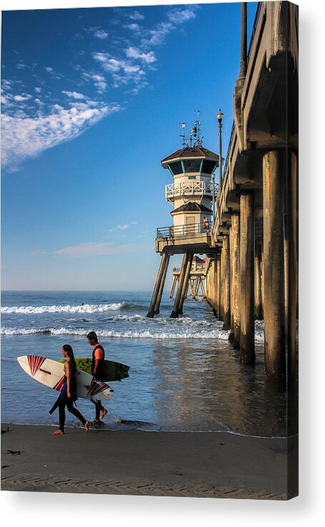 Water Acrylic Print featuring the photograph Surf's up by Tammy Espino