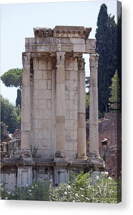 Roman Forum Acrylic Print featuring the photograph Temple of Vesta by Ivete Basso Photography