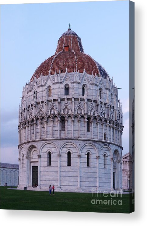 Pisa Baptistry Acrylic Print featuring the photograph The Baptistry - Pisa - Italy by Phil Banks