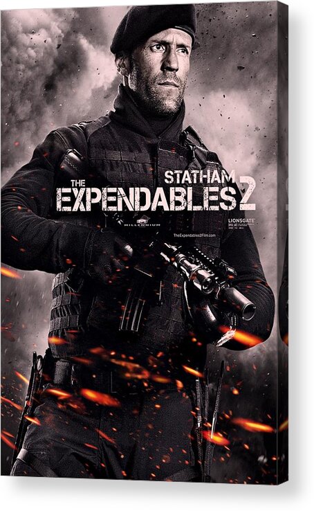 The Expendables 2 Acrylic Print featuring the photograph The Expendables 2 Statham by Movie Poster Prints