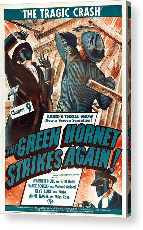The Green Hornet Strikes Again, Top Acrylic Print by Everett