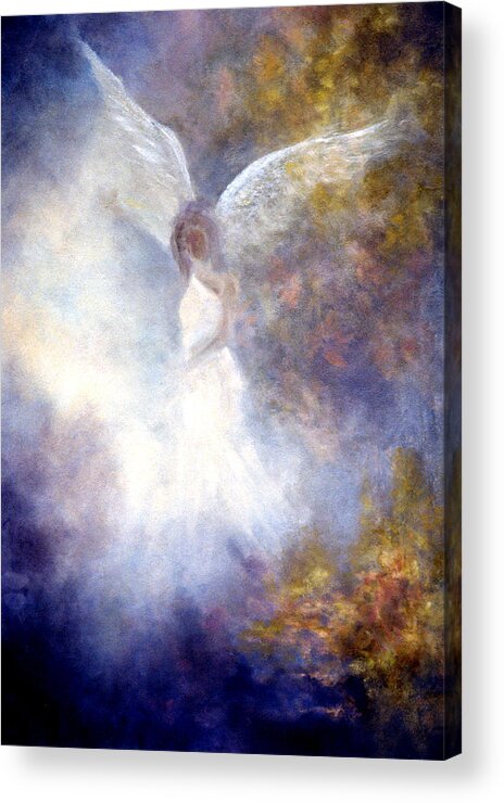 Angel Acrylic Print featuring the painting The Guardian by Marina Petro