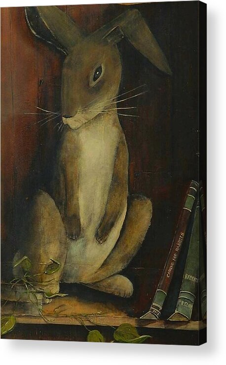 Jack Rabbit Acrylic Print featuring the painting The Jack Rabbit by Diane Strain