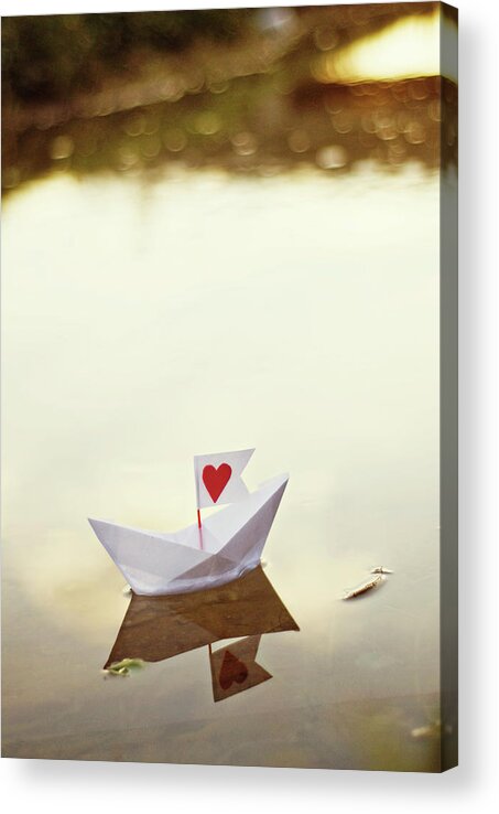 Paper Craft Acrylic Print featuring the photograph The Love Boat by Libertad Leal Photography