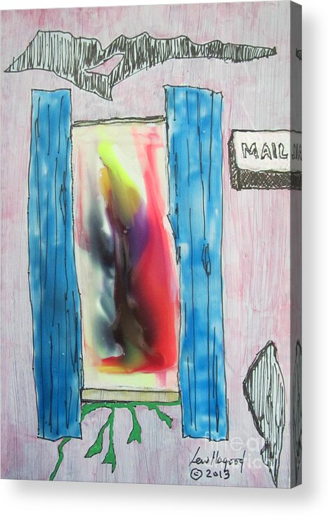 Acrylic Acrylic Print featuring the painting Thru A Med Window by Lew Hagood
