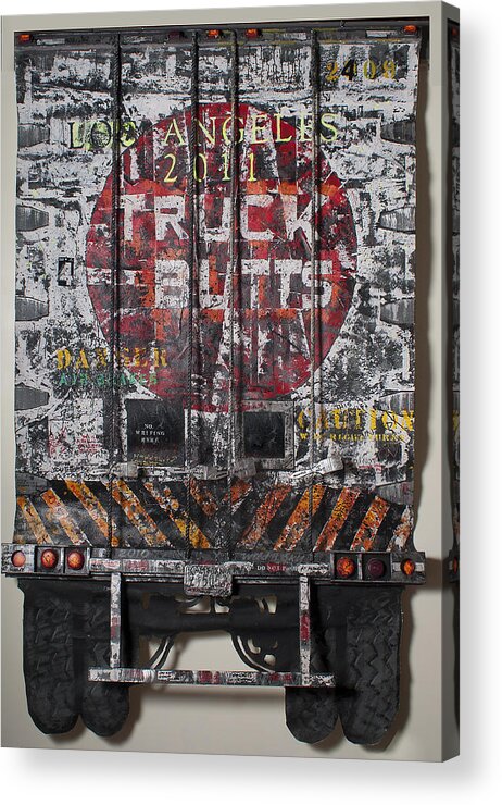 Truck Acrylic Print featuring the mixed media Truck Butts by Blue Sky