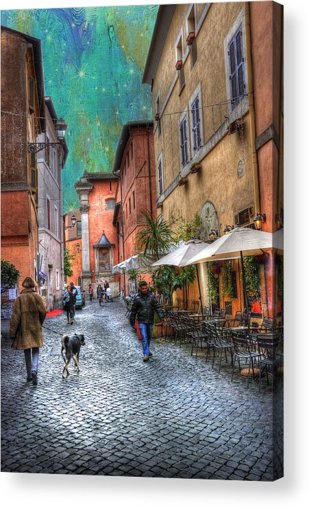 Ancient Acrylic Print featuring the photograph Una Notta a Roma by Juli Scalzi