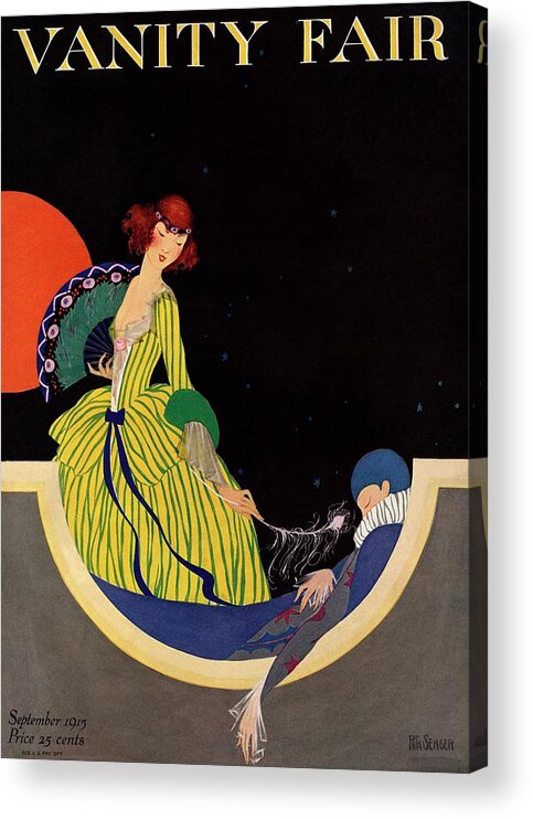 Illustration Acrylic Print featuring the photograph Vanity Fair Cover Featuring A Woman Holding by Rita Senger