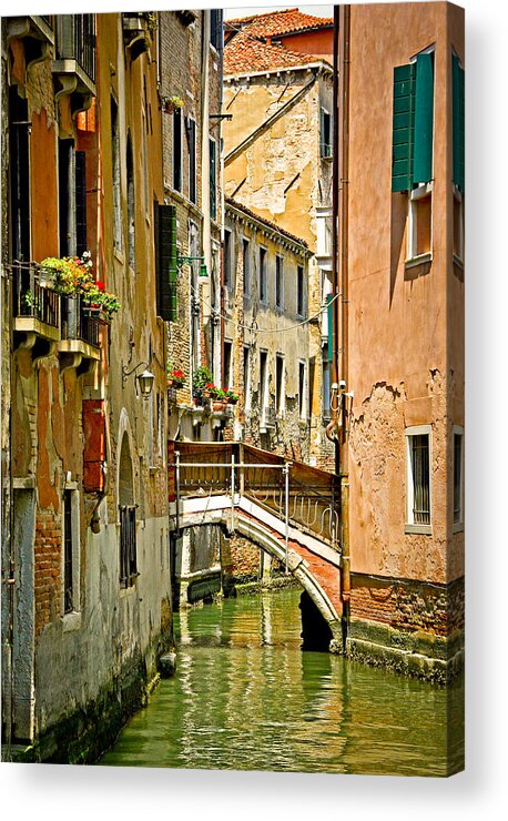Canal Acrylic Print featuring the photograph Venice 1 by Will Wagner