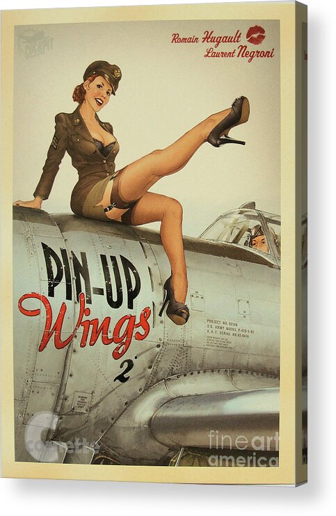 Vintage Acrylic Print featuring the photograph Vintage 1940's Pin Up Girl by Action
