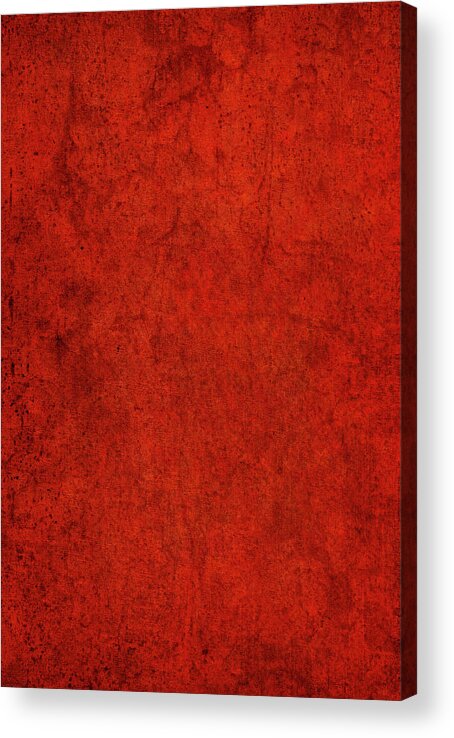 Full Frame Acrylic Print featuring the photograph Warm Red Textured Background by Kathy Collins