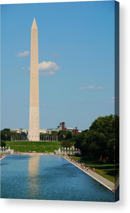 Washington Acrylic Print featuring the photograph Washington Monument Reflection by Kenny Glover