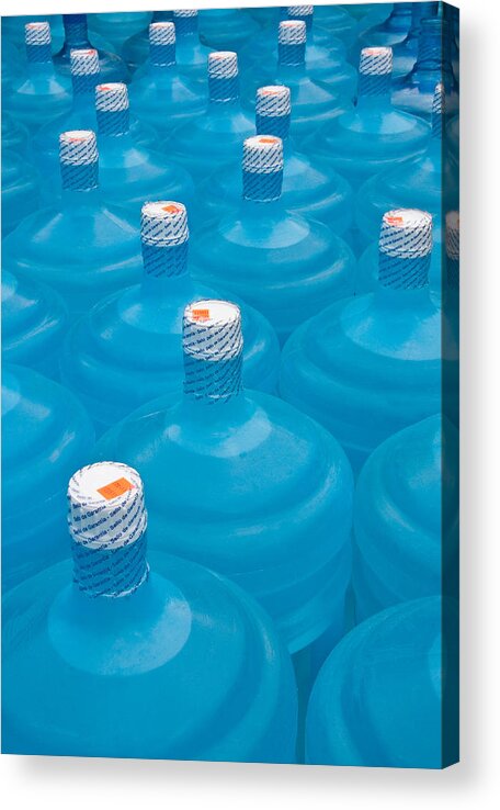 Water Acrylic Print featuring the photograph Water jugs by Dennis Cox