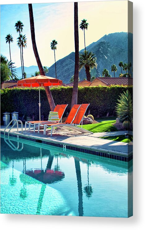 Pool Acrylic Print featuring the photograph WATER WAITING Palm Springs by William Dey