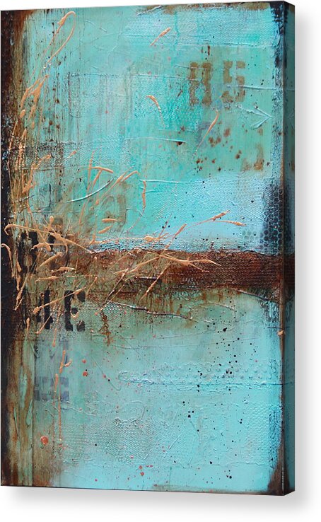 Mixed Media Acrylic Print featuring the painting Weathered # 10 by Lauren Petit