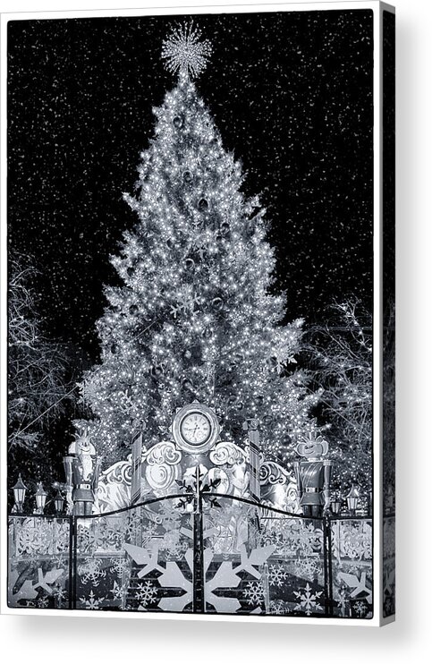 Background Acrylic Print featuring the photograph White Christmas in Texas by Joan Carroll
