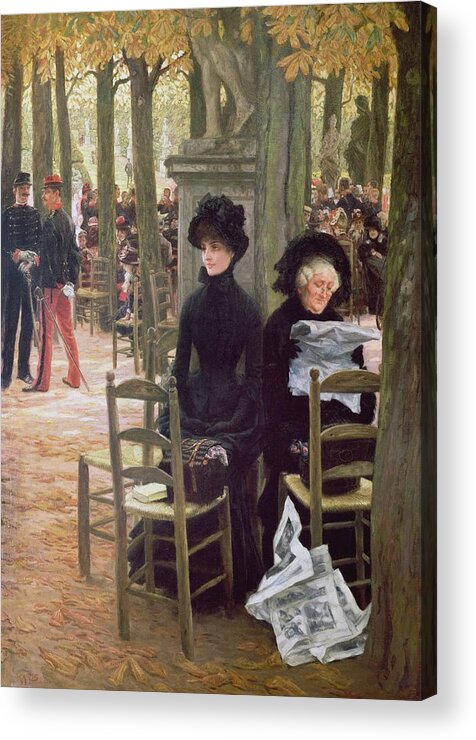 Hat Acrylic Print featuring the photograph Without A Dowry Sans Dot, 1883-5 by James Jacques Joseph Tissot