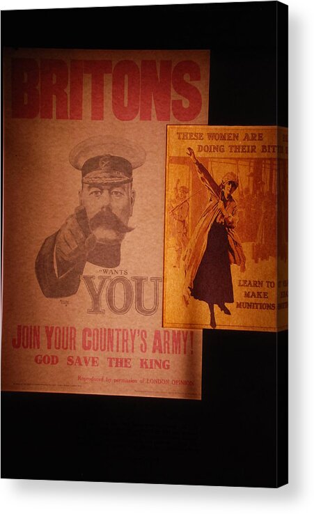 Wwi Acrylic Print featuring the photograph WW1 Recruitment Posters by Kenny Glover