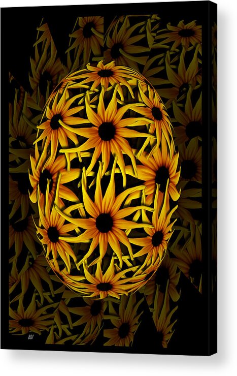 Yellow Sunflower Seed Acrylic Print featuring the photograph Yellow Sunflower Seed by Barbara St Jean