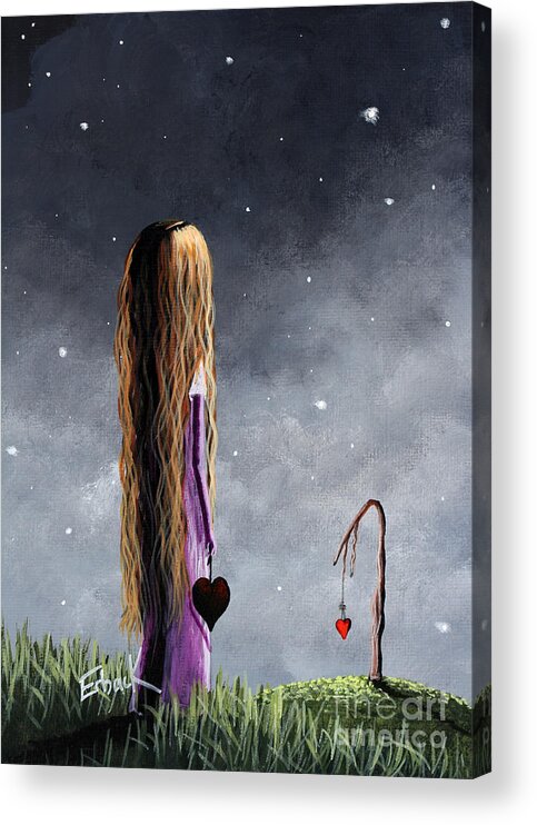 Pretty Acrylic Print featuring the painting You Will Always Be Remembered by Moonlight Art Parlour