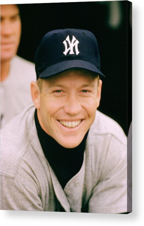 Marvin Newman Acrylic Print featuring the photograph Mickey Mantle Smile #1 by Retro Images Archive