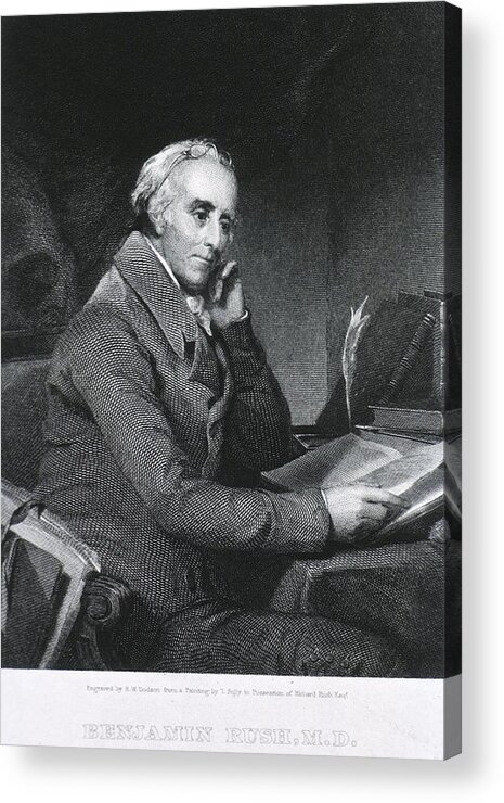 History Acrylic Print featuring the photograph Benjamin Rush 1745-1813, Eminent #1 by Everett