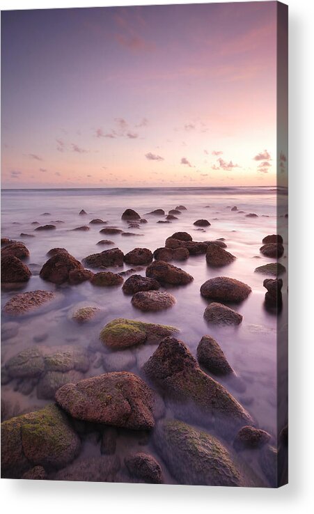 Abstract Acrylic Print featuring the photograph Seascape #3 by Teerapat Pattanasoponpong