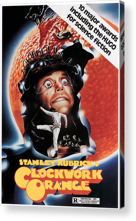 1970s Poster Art Acrylic Print featuring the photograph A Clockwork Orange, Malcolm Mcdowell by Everett