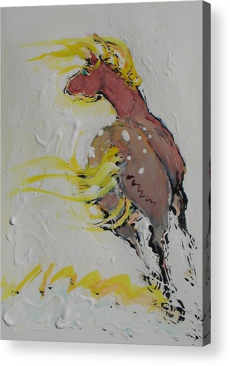 Wild Horses Acrylic Print featuring the painting Adventure by Elizabeth Parashis