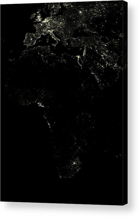 Africa Acrylic Print featuring the photograph Africa At Night by Planetobserver