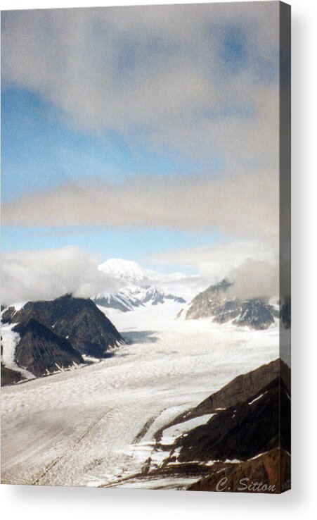 Alaska Photographs Acrylic Print featuring the photograph Alaskan Glacier by C Sitton