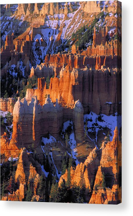 Bryce Canyon Sunrise Forms Color Acrylic Print featuring the photograph Bryce Sunrise by John Farley