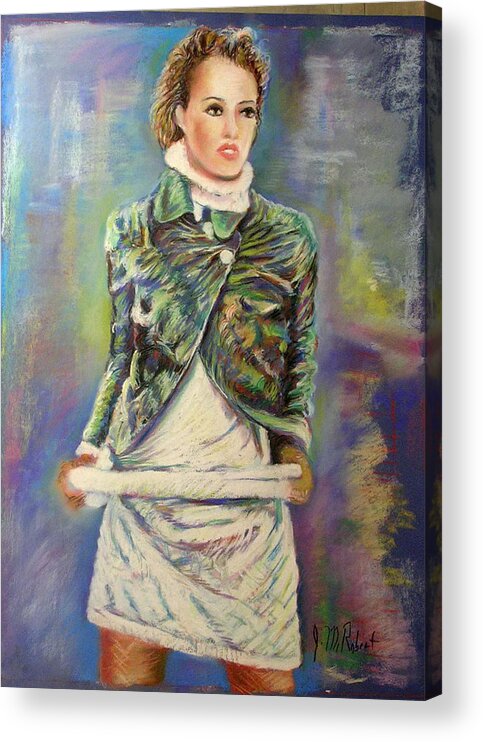 Mode Acrylic Print featuring the pastel Caroline Eggert by Jean-Marc Robert