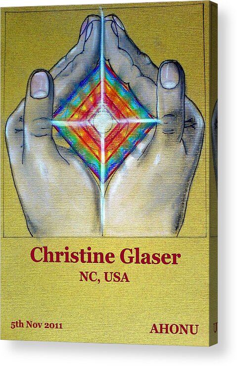 Ahonu Acrylic Print featuring the painting Christine Glaser by AHONU Aingeal Rose