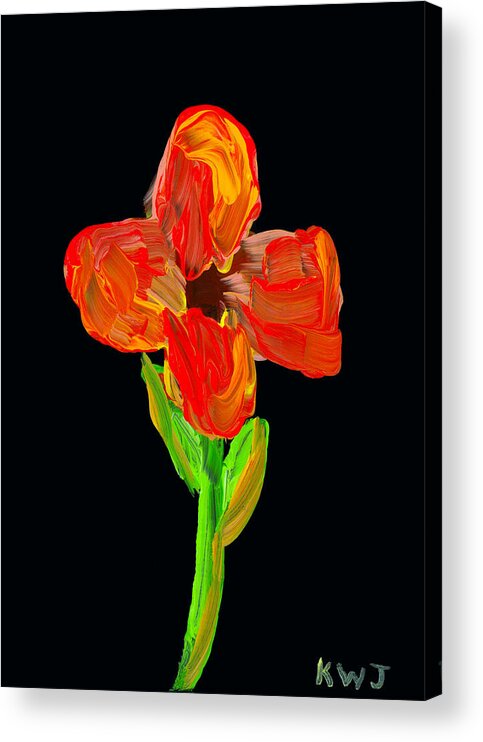 Colorful Flower Painting On Black Background Acrylic Print by Keith Webber  Jr - Fine Art America
