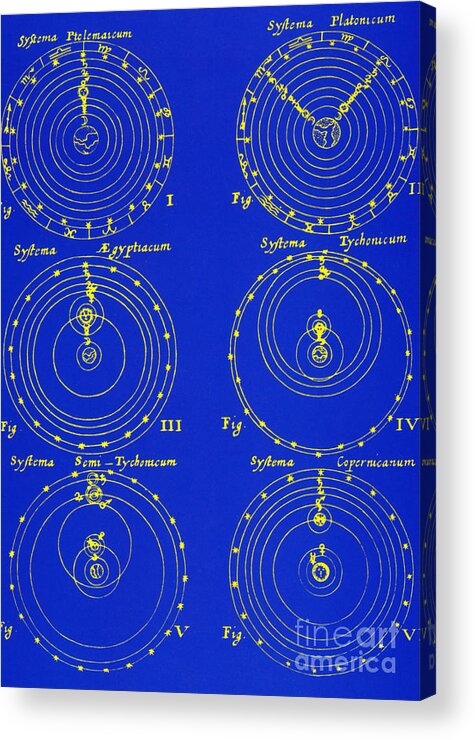 Historical Acrylic Print featuring the photograph Cosmological Models by Science Source