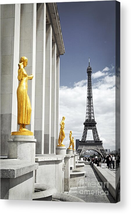 Eiffel Acrylic Print featuring the photograph Eiffel tower from Trocadero by Elena Elisseeva
