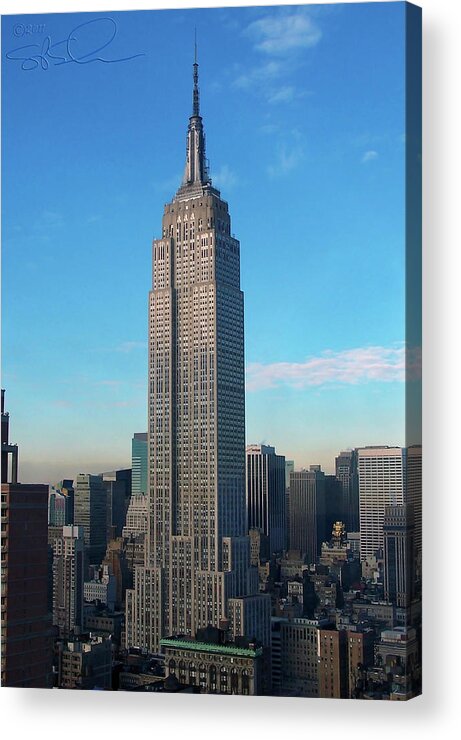 Empire State Building Acrylic Print featuring the photograph Empire at Large by S Paul Sahm