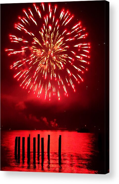 Fiery Acrylic Print featuring the photograph Fiery Fourth by Peter Mooyman