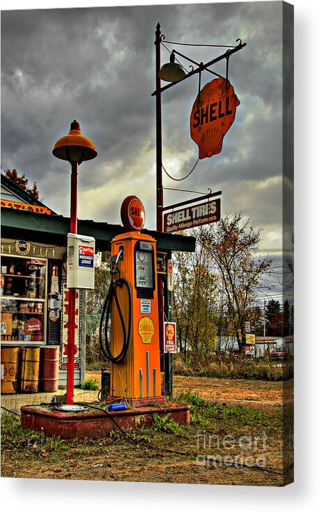 Shell Acrylic Print featuring the photograph Filler Up by Brenda Giasson