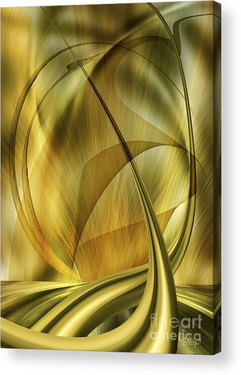 Abstract Acrylic Print featuring the digital art Forms in movements 3 by Johnny Hildingsson