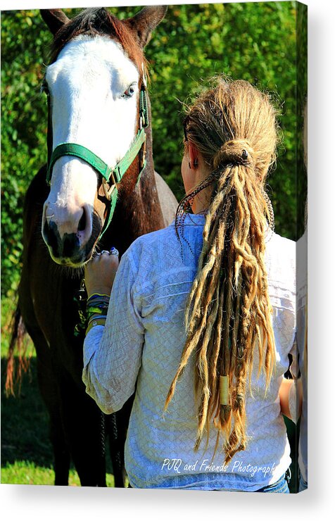  Acrylic Print featuring the photograph 'Ghostface and Golden Dreads' by PJQandFriends Photography