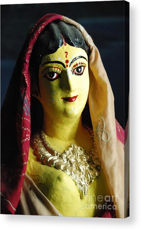 Portrait Acrylic Print featuring the photograph Indian Beauty by Fotosas Photography