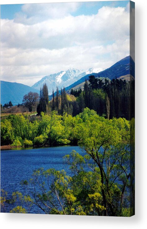 New Zealand Acrylic Print featuring the photograph Lake Hayes by Jackie Sherwood