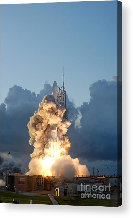 Delta Ii Acrylic Print featuring the photograph Launch Of Dawn Spacecraft by Science Source