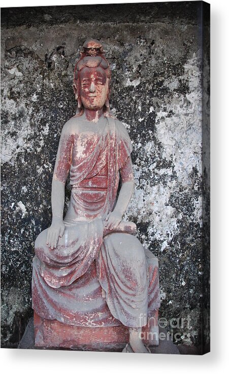Le Shan Acrylic Print featuring the photograph Le Shan Bodhisattva by Erik Berglund